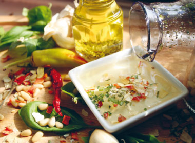 Salat mit Bio-Öl